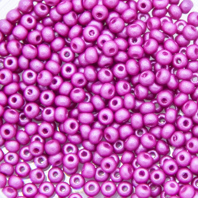 10SB998-PLR: CZ Seed Bead Permalux Purple 10/0 - 25GM