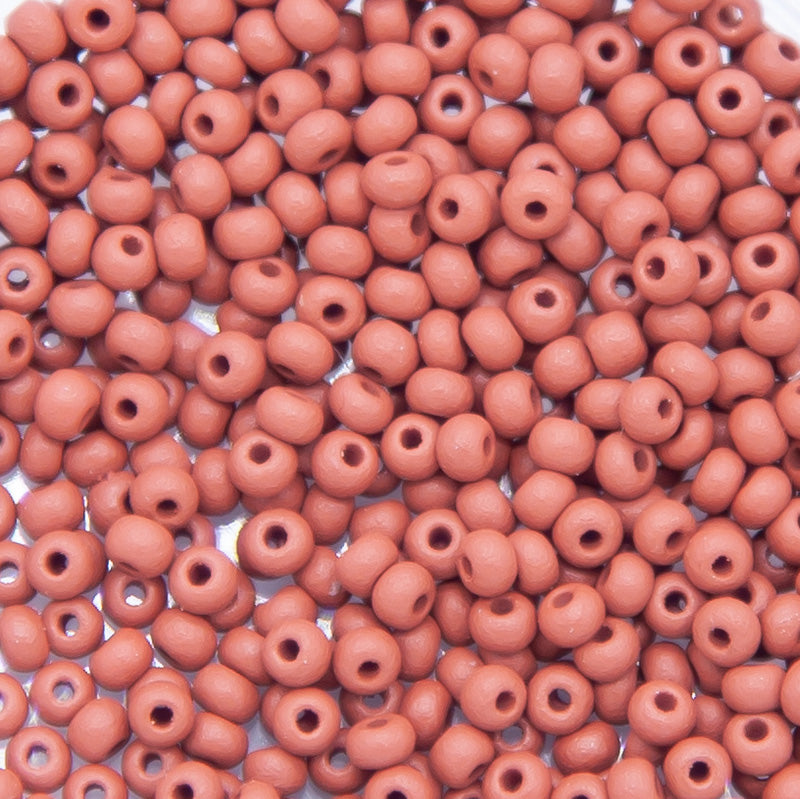 10SB956-PLMR: CZ Seed Bead Permalux Brown Matte 10/0 - 25GM