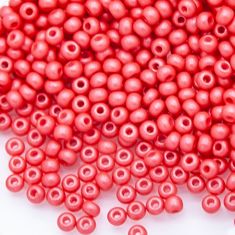 10SB943-PLR: CZ Seed Bead Permalux Red 10/0 - 25GM