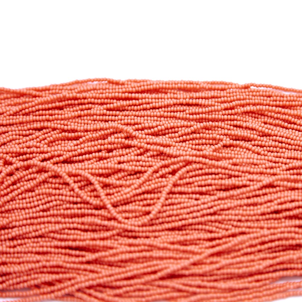 11SB133-ITM: CZ Seed Bead Terra Intensive Coral Matte 11/0 6 Hank