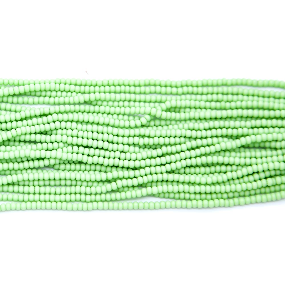 11SB181-MR: CZ Seed Bead Op Lime Green 11/0 Matte 1HK