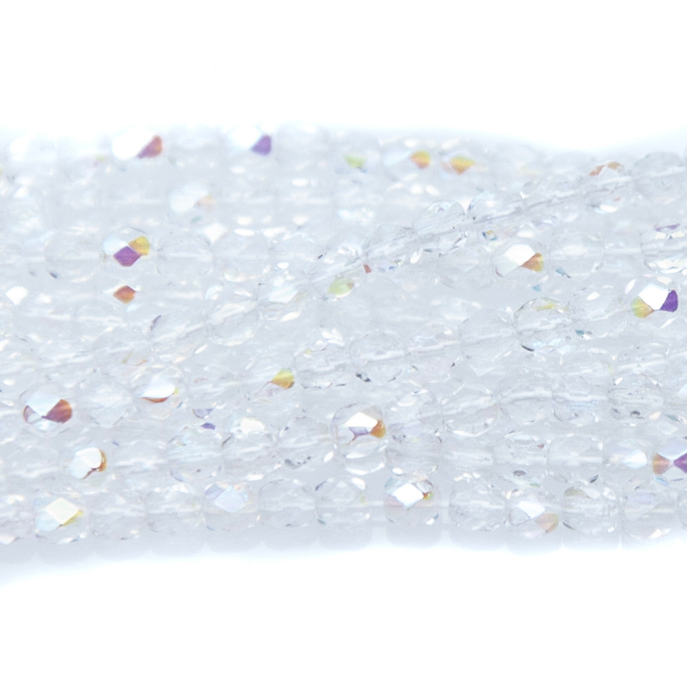 3FC512R: CZ FACET RD Crystal AB 3MM-100PC