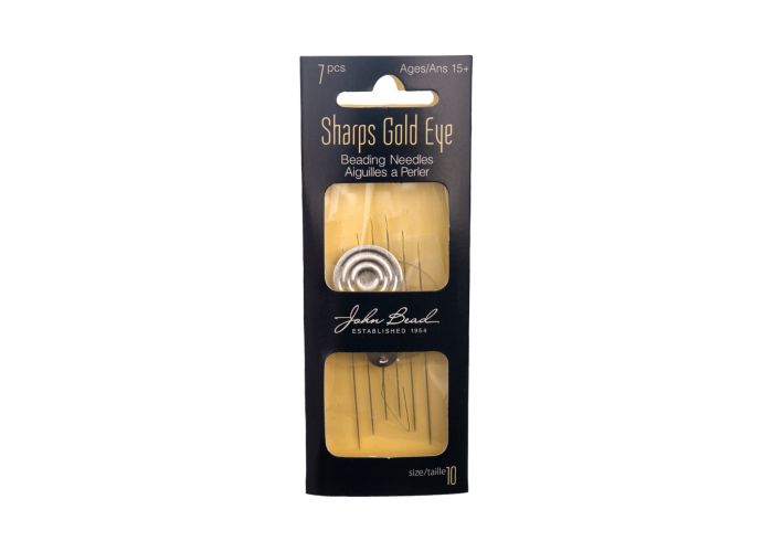 3FI281-10: Needle Sharp Gold Eye #10 6PPK With Threader