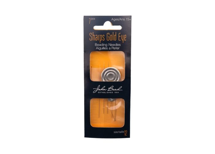 3FI281-12: Needle Sharp Gold Eye #12 6PPK With Threader