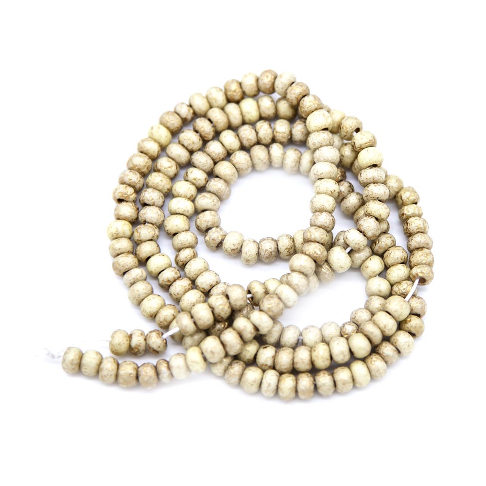 6SB853-ER: CZ Seed Bead Etched Golden Cream 6/0-1STR