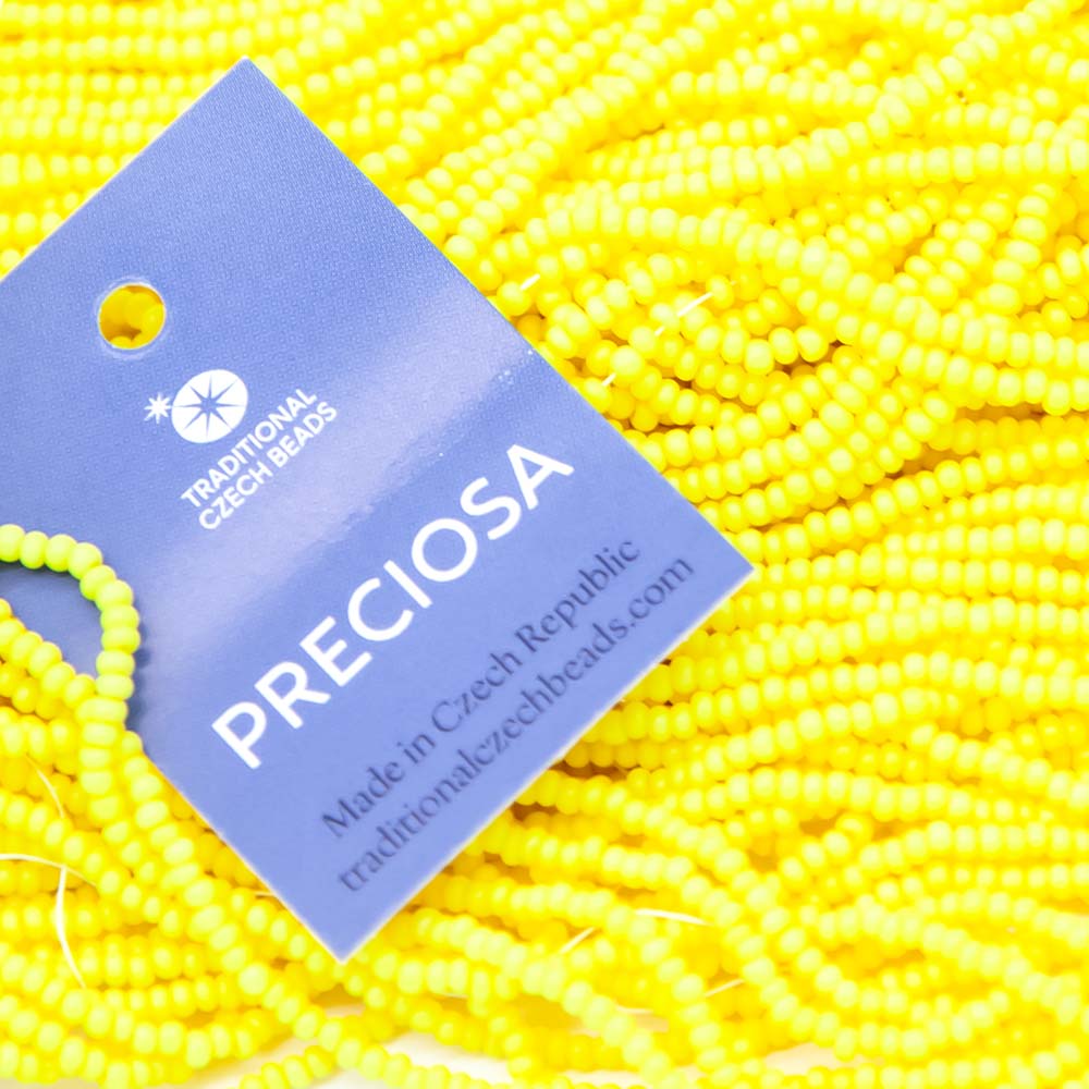 11SB122-ITM: CZ Seed Bead Terra Intensive Yellow Matte 11/0 6HK