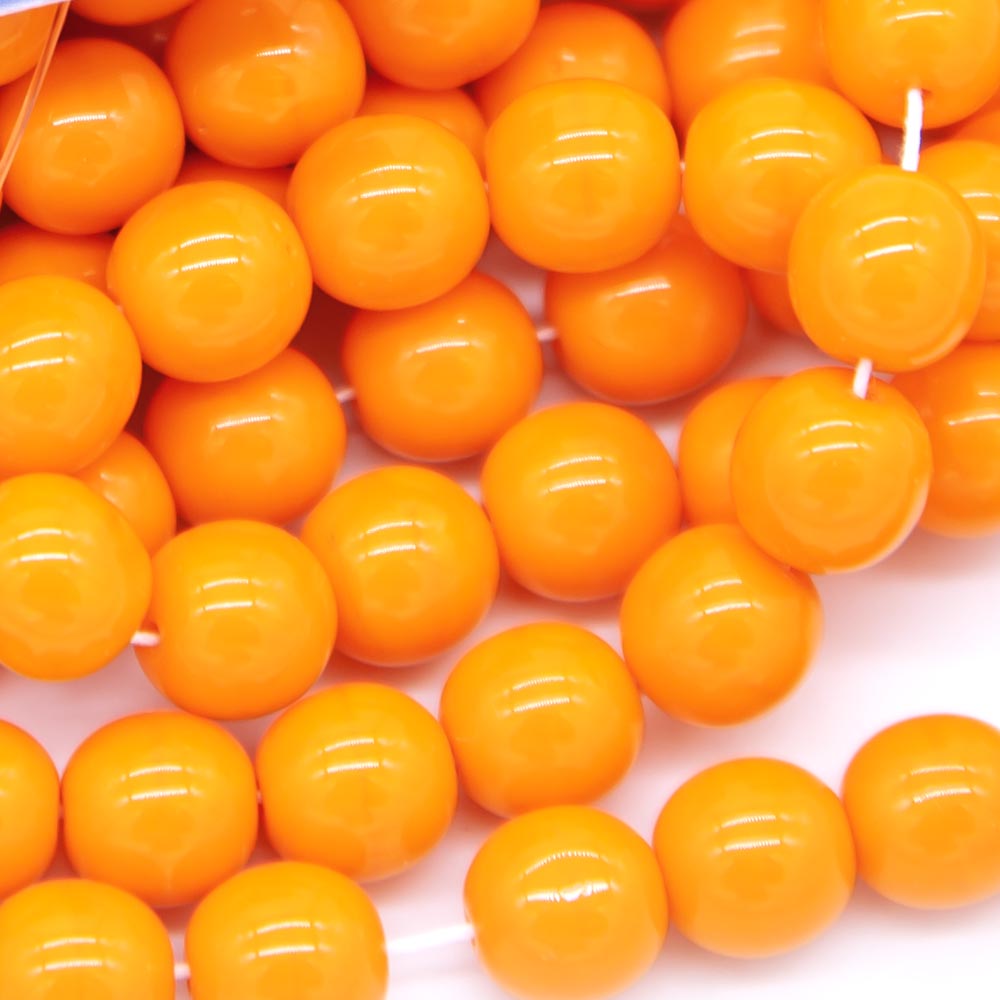 8RD134: Czech Round Opaque Orange 8mm 250PC