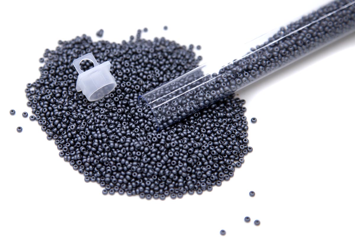 10SB907-PLR: CZ Seed Bead Permalux Grey 10/0 - 25GM