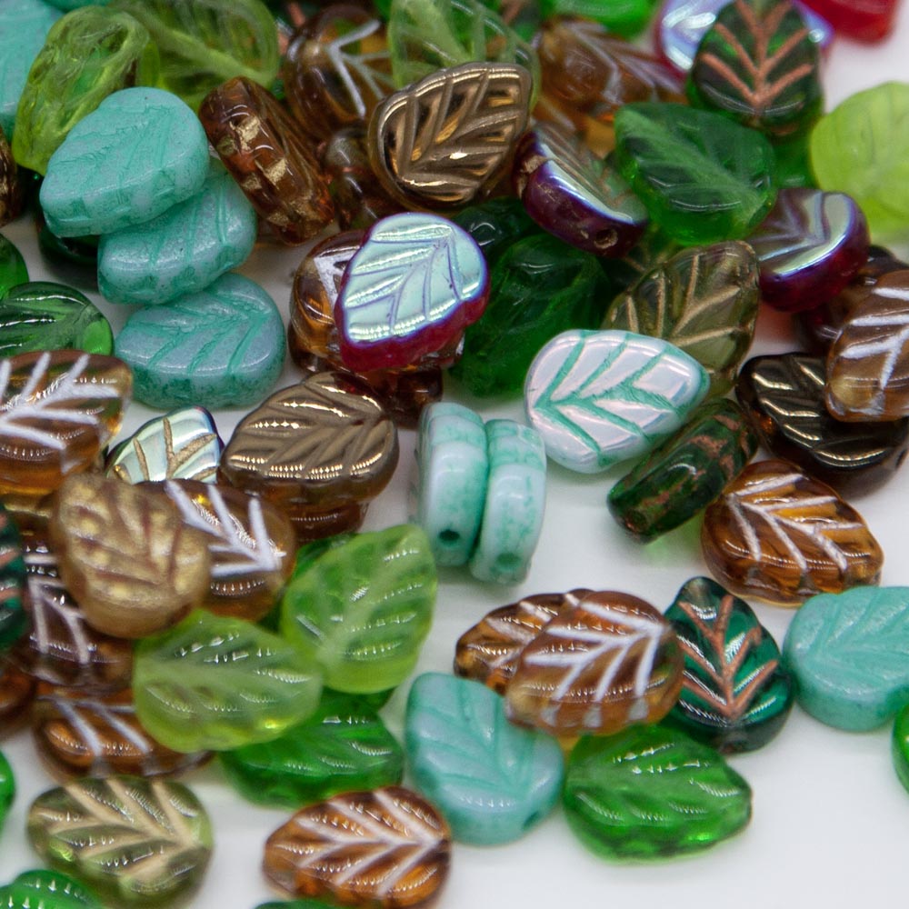 42LF525: Czech Mint Leaf Mix 10x8mm - 200PPK