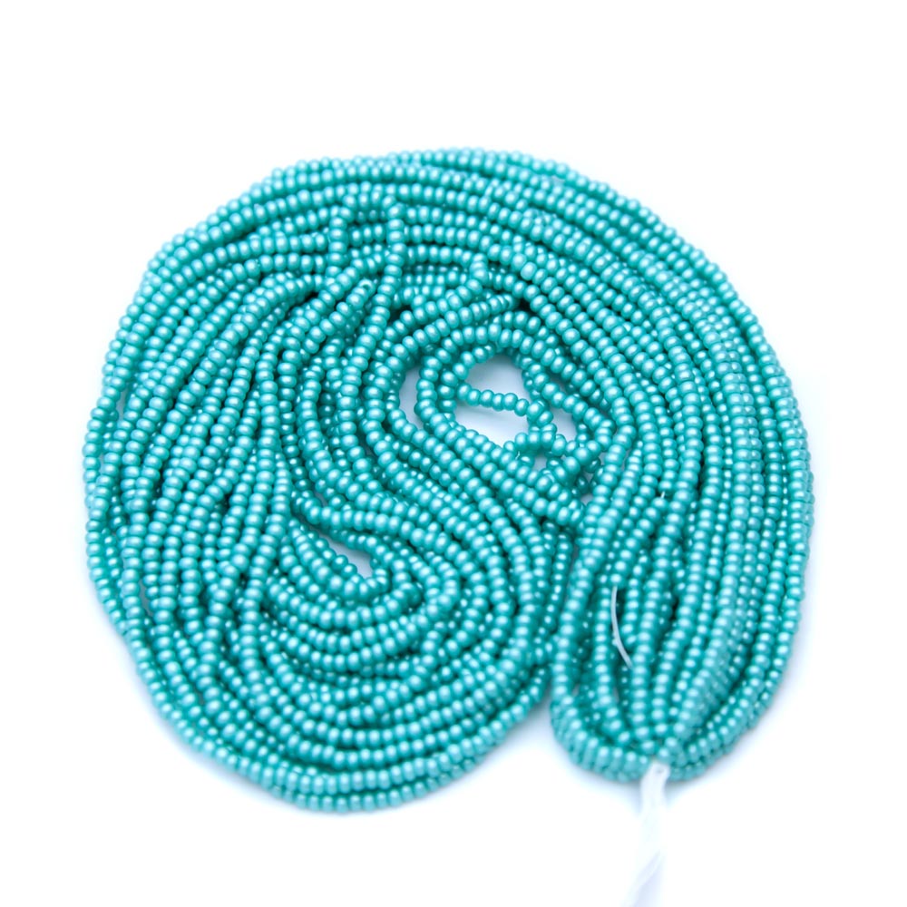 11SB981-PR: CZ Seed Bead Permalux Mint 11/0 - 1 Hank