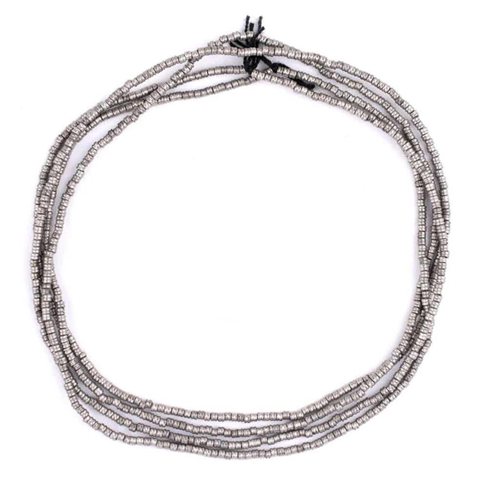 GA1106-SLHSH: KENYA METAL DBL HEISHI SIL 2MM