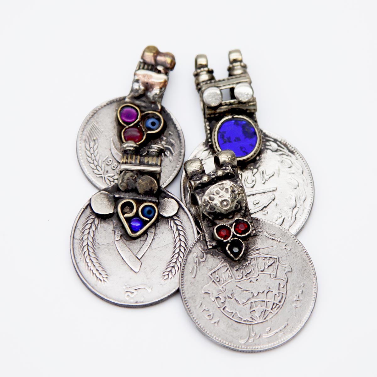 GA0519-AFG: Fancy Afghani Coin Pendant Asst 1PPK