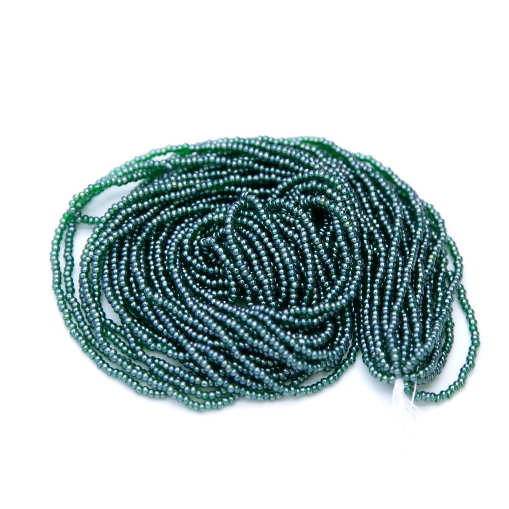 11SB384-TR: CZ Seed Bead TR Sfinx Green 11/0 1 Hank