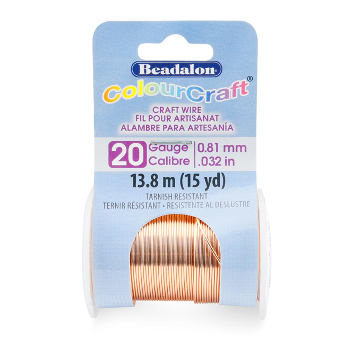 Beadalon ColourCraft Filo Rame Per Gioielli 20 Gauge – Morbido, Colorato, Lunghezza 8 Yards, Antiosidazione, Per Avvolgimento E Artigianato
