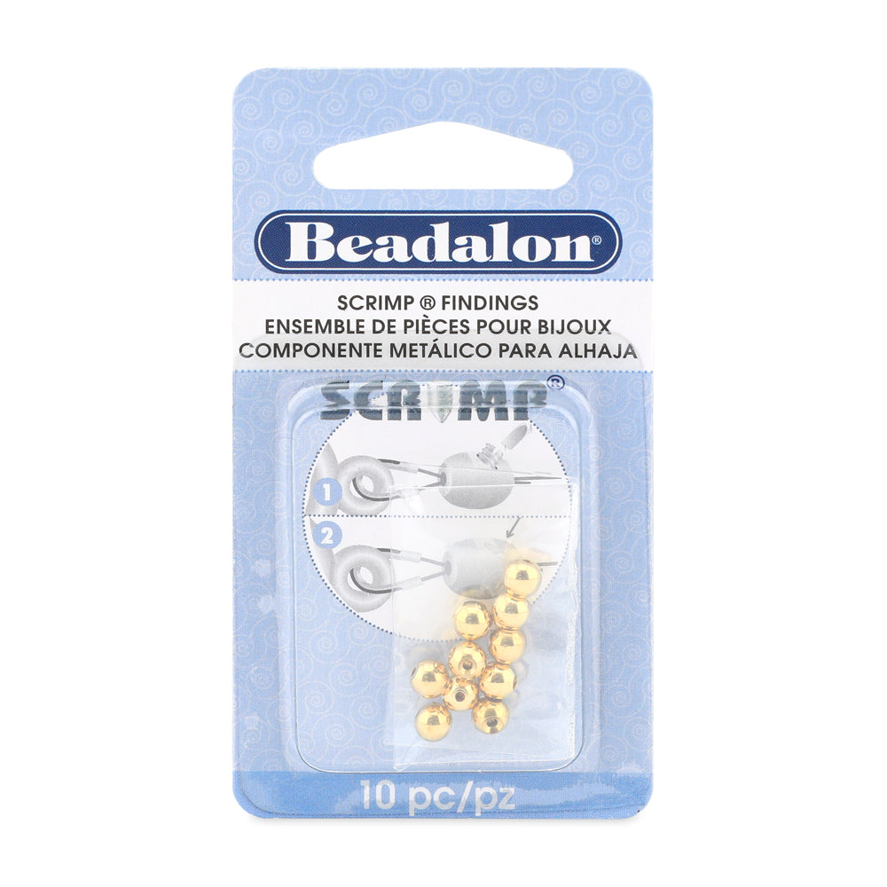 45FI173-G: Scrimps 4.5mm Round 1.04mm Inner Diameter Gold - 10PPK