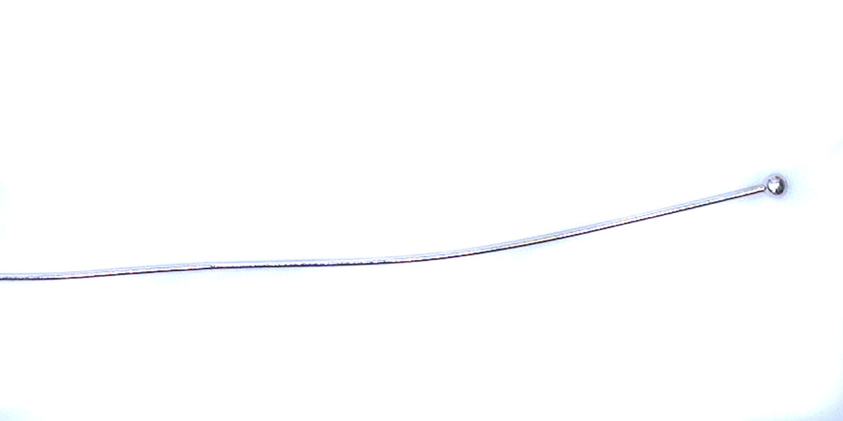 60FI61-S2: Headpin 1.5MM Ball RHODIUM SIL 60mm 50PC