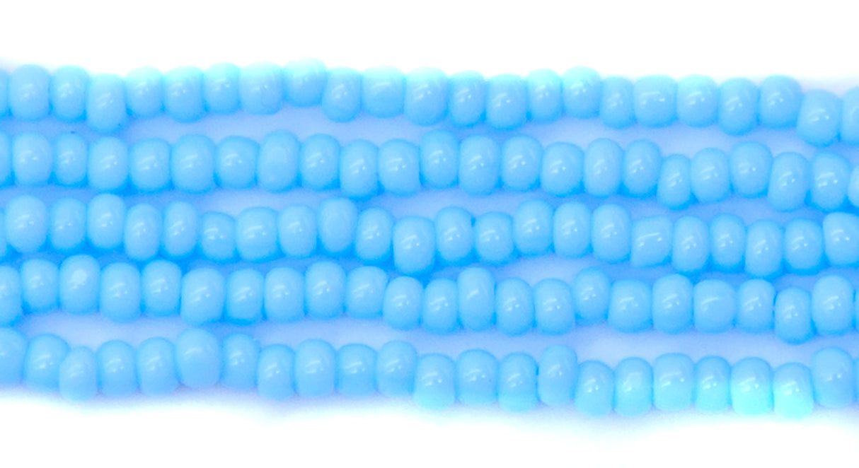 13SB161-CR: CZ Seed Bead Charlotte Pale Turq Blue 13/0