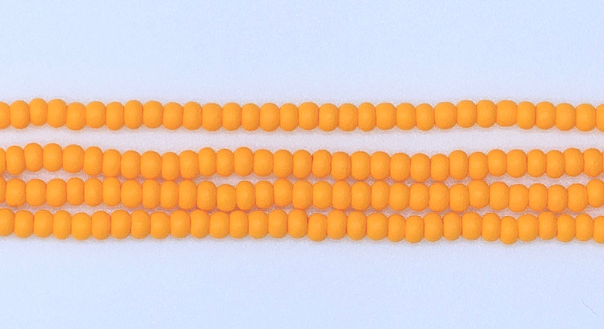 11SB925-PMR: CZ Seed Bead Permalux Dark Yellow Matte 11/0 - 1 Hank