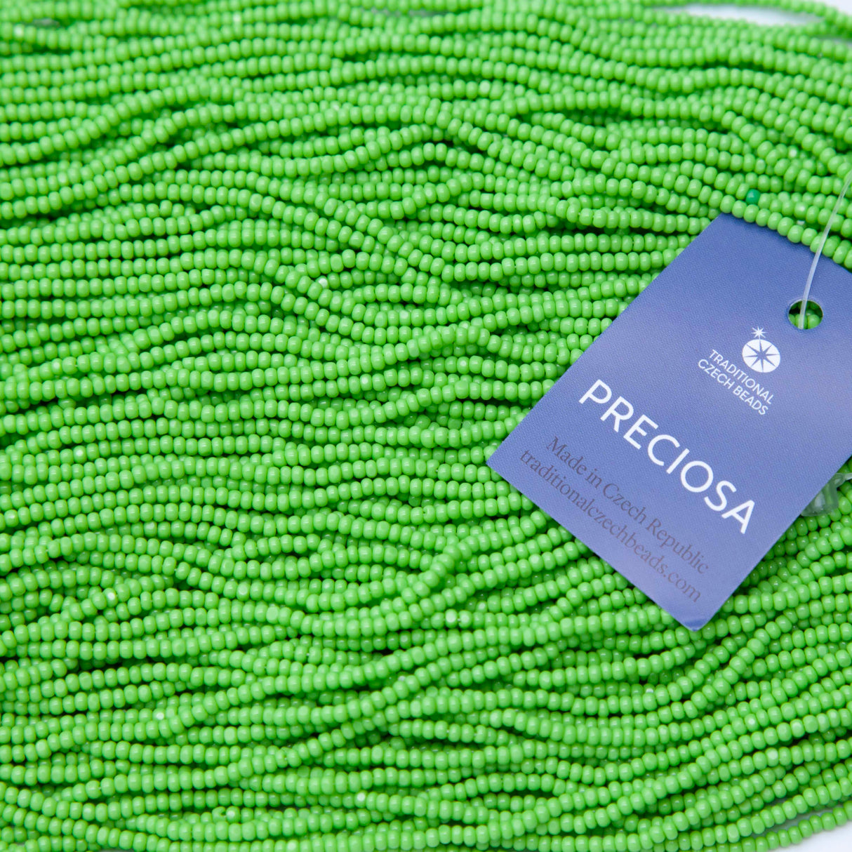 11SB180-C: CZ Seed Bead True Cut Op Pale Green 11/0 Color # 53310 6HK