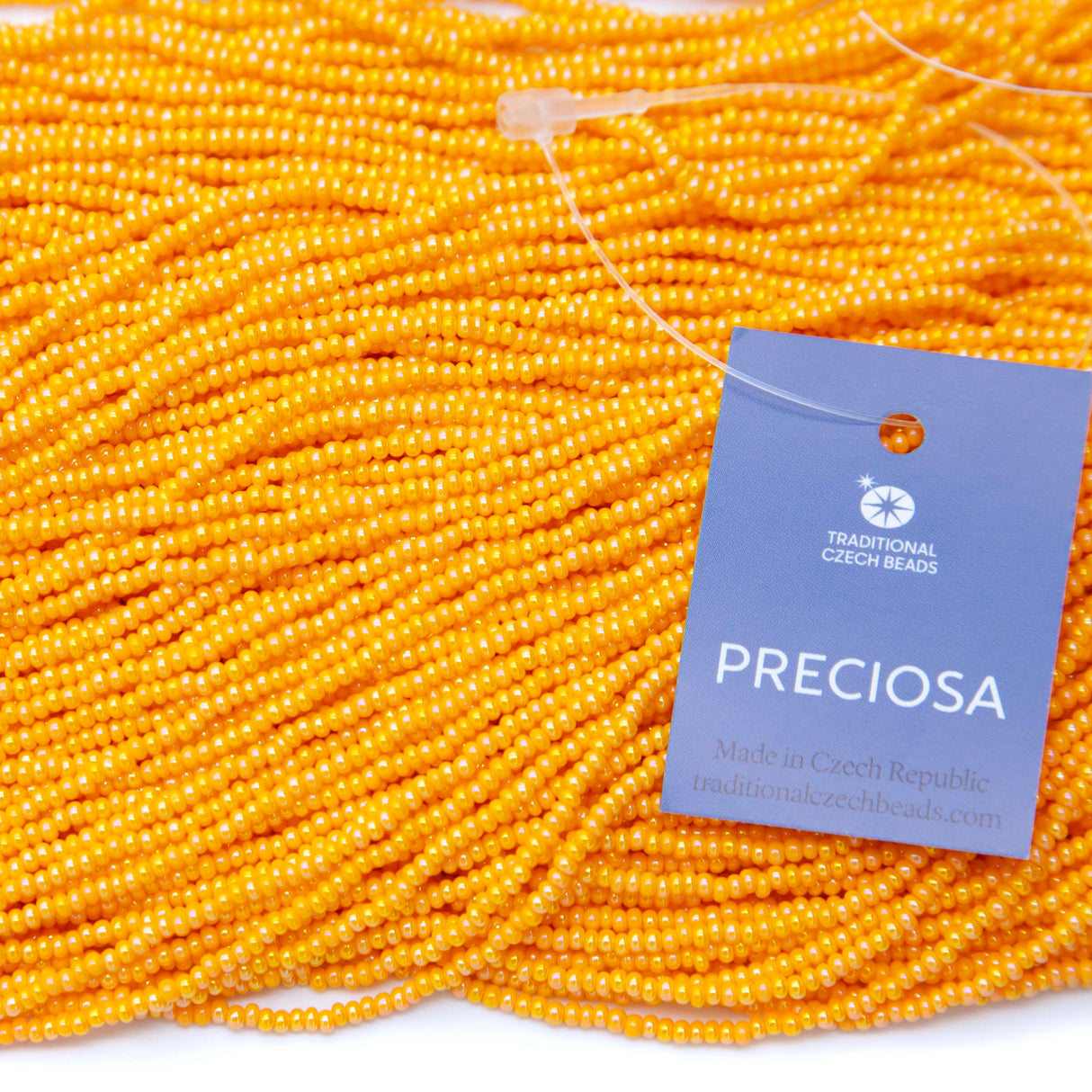 11SB532: Czech Seed Bead Opaque Light Orange AB 11/0