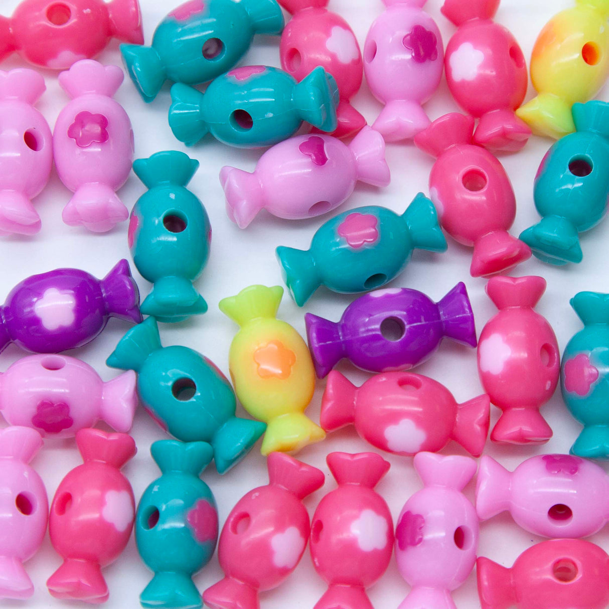 PL201-2: Acrylic Candy Bead 9x20mm 20 Pc