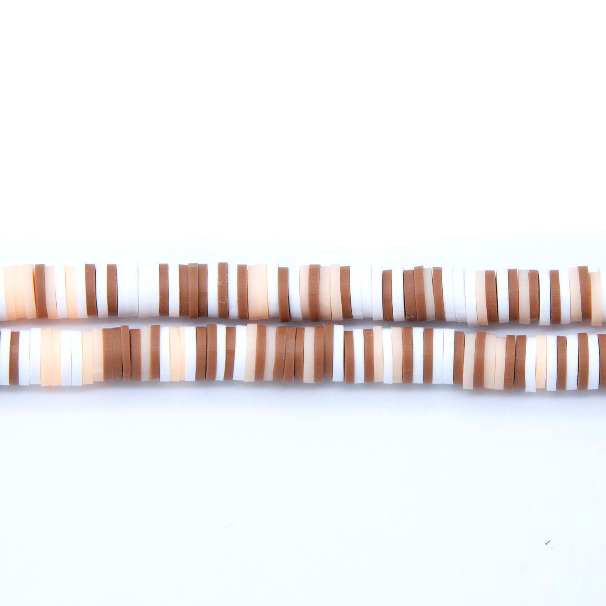 PC122-6: Polymer Clay Heishi Latte 6mm