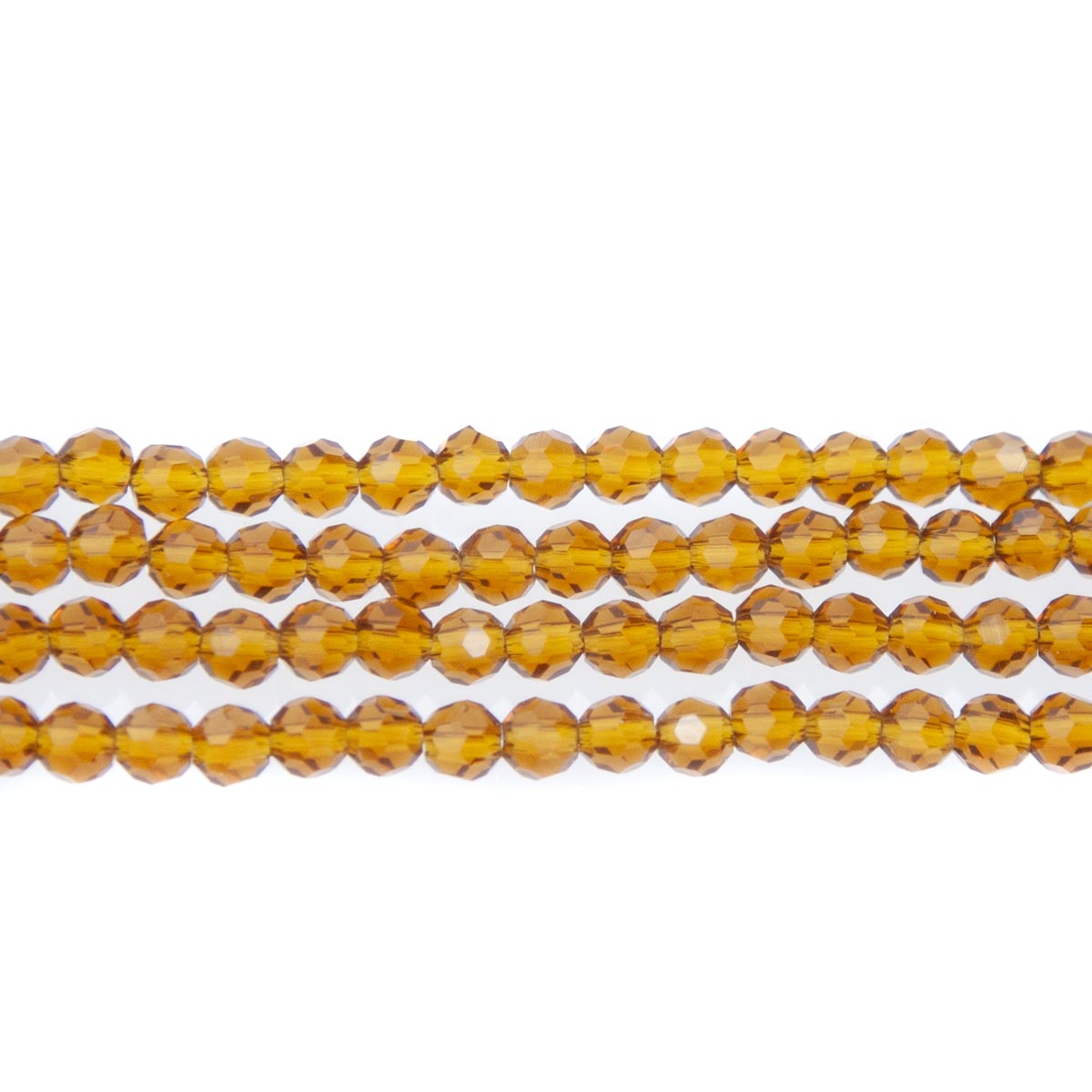 4CG254: 4mm Topaz Glass Faceted Round