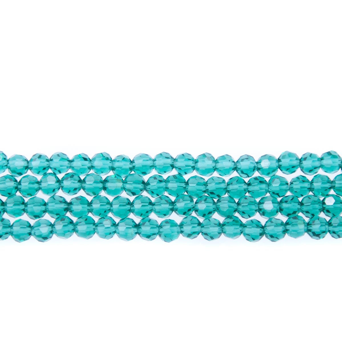 4CG285: 4mm Blue Zircon Glass Faceted Round