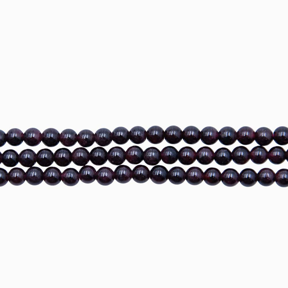 4ST418-D: Dark Garnet Round 4mm 15.5" ST