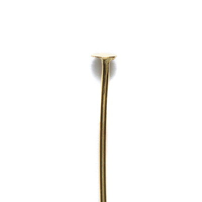 50FI61-G: Brass Head Pin Gold 50mm 50 Pieces