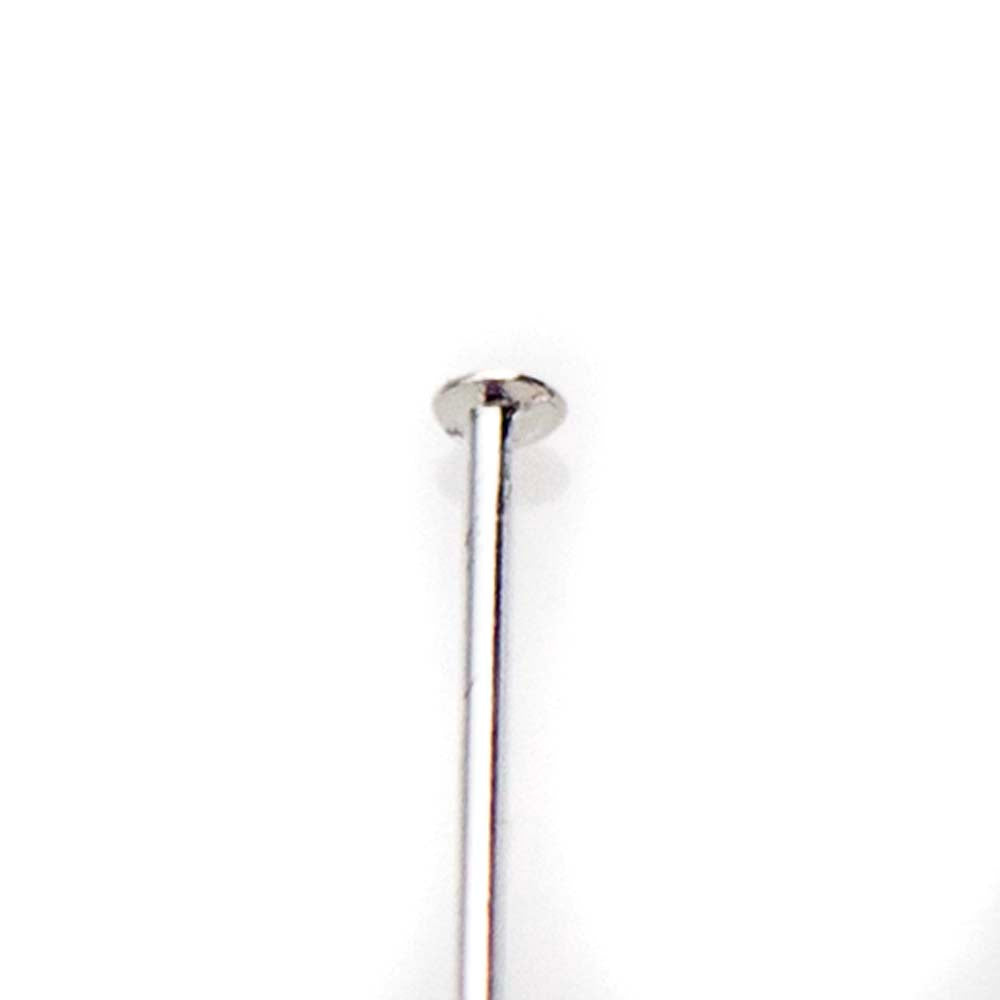 50FI61-SPL: Brass Head Pin Silver Plate 50mm 50 Pieces