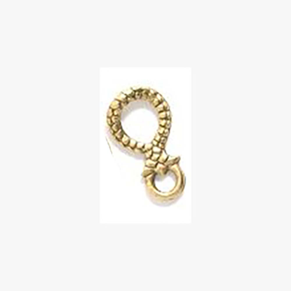 PW5411A-AG: Eye Loop Mermaid Tail Ant Gold 16mm