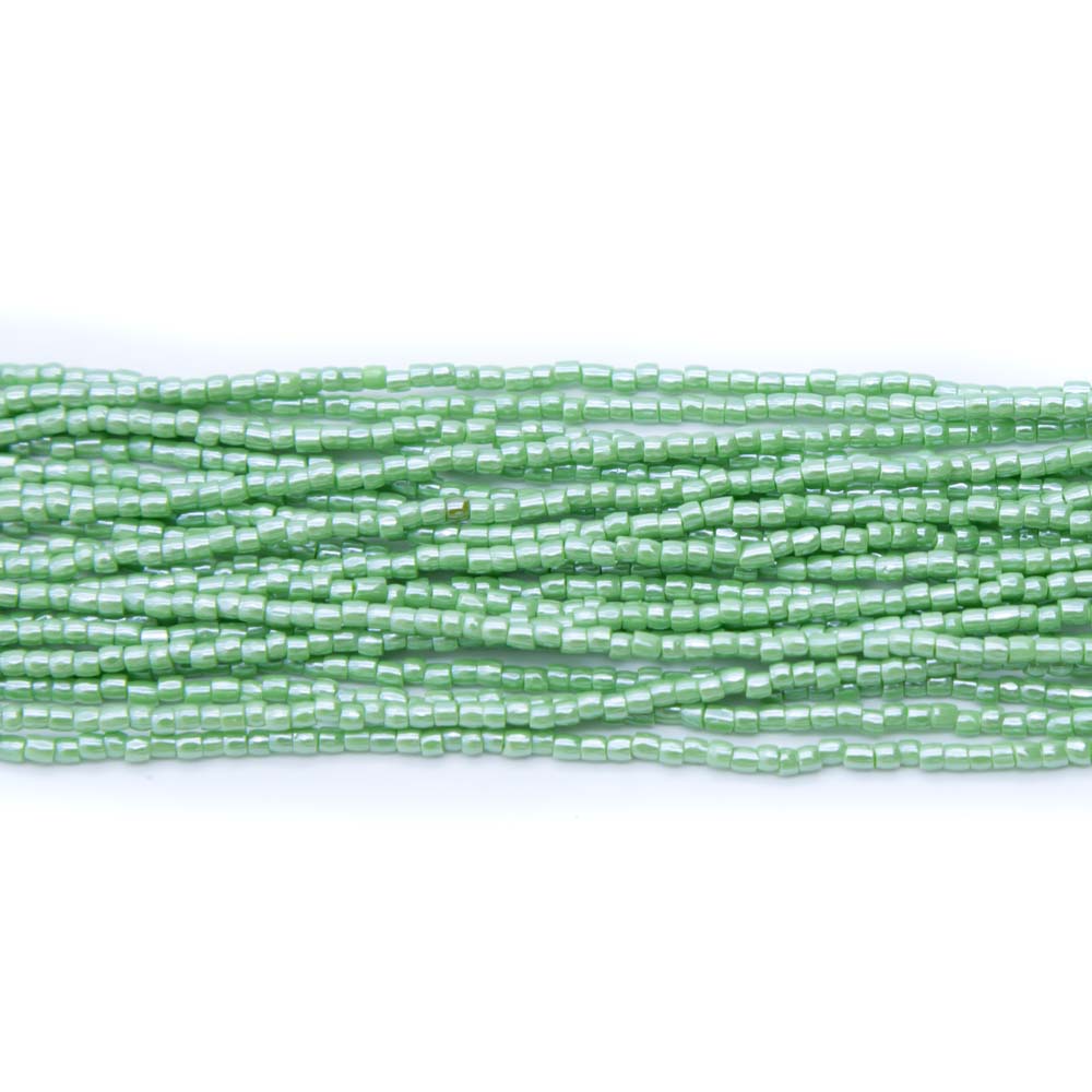 9SC380: Czech Seed Bead 3-cut Opaque Light Green Sfinx 9/0 5HK