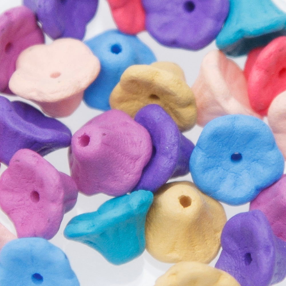 57FL525-PX: CZ Flower Permalux Mix 5x7mm 25 Pieces