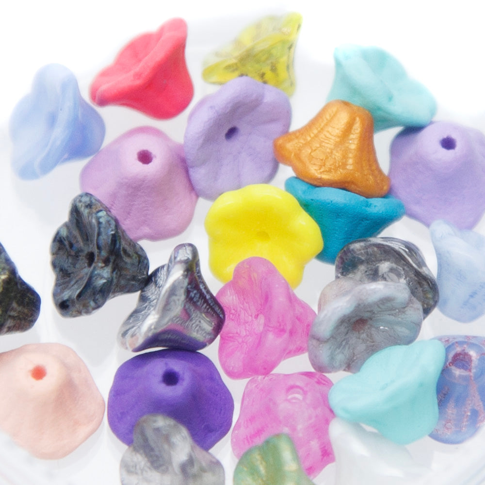 57FL525: CZ Flower Mix 5x7mm 25 Pieces