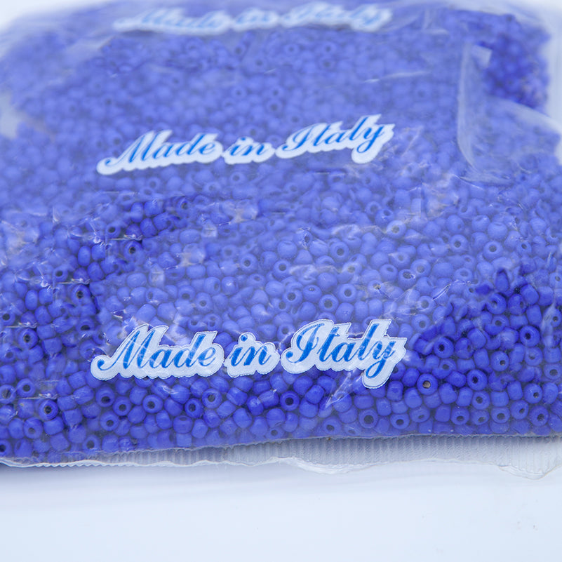 5SV100-49: Vintage Venetian Seed Bead Opaque Royal Blue 5/0 - 250 Grams