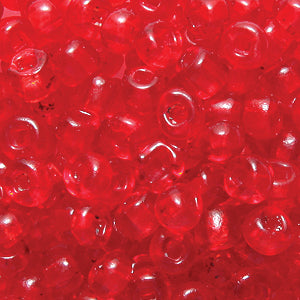 5SV244-4R: Vintage Venetian Transparent Red #4 Square Hole 5/0 50 Gram Bag