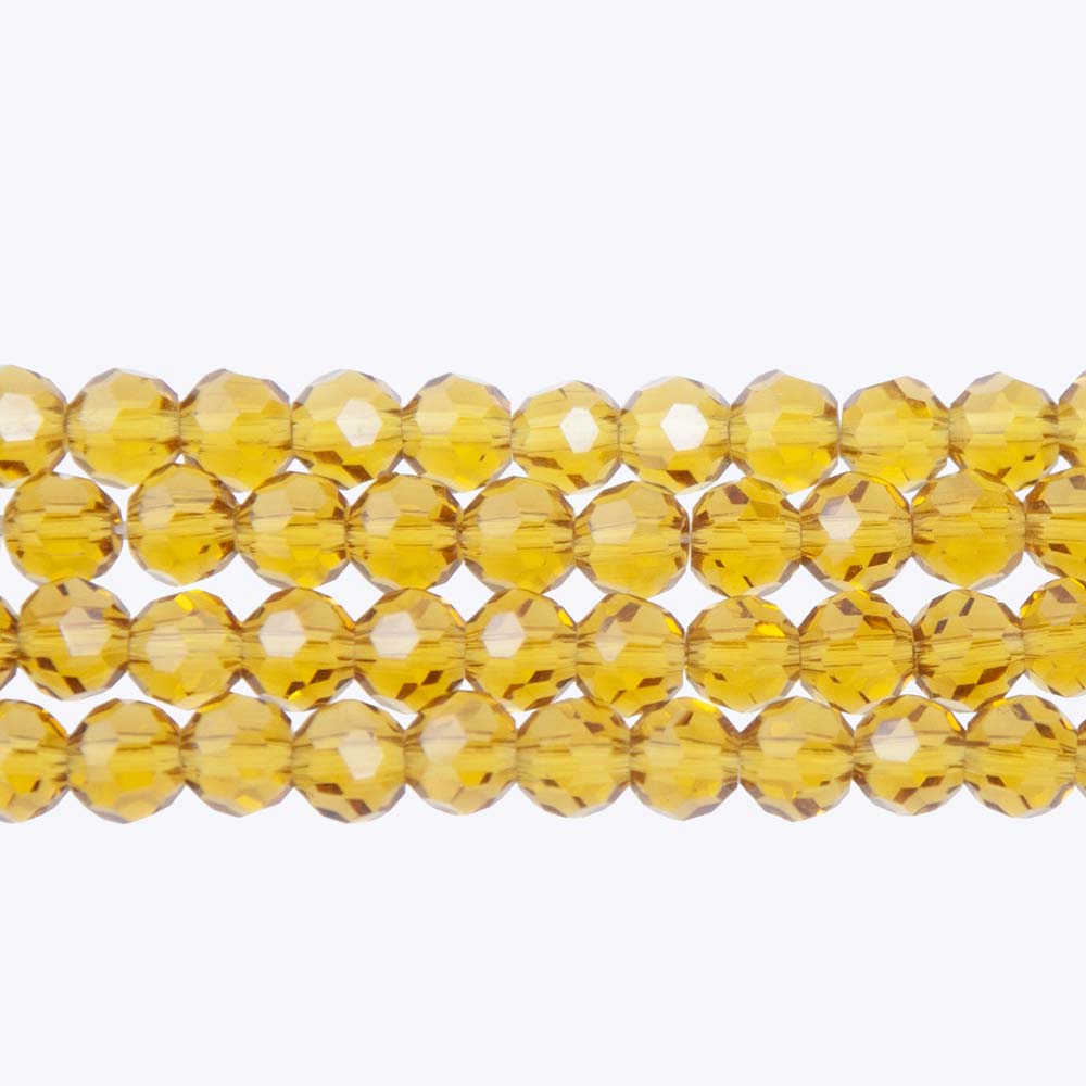 6CG251: 6mm Champagne Glass Faceted Round