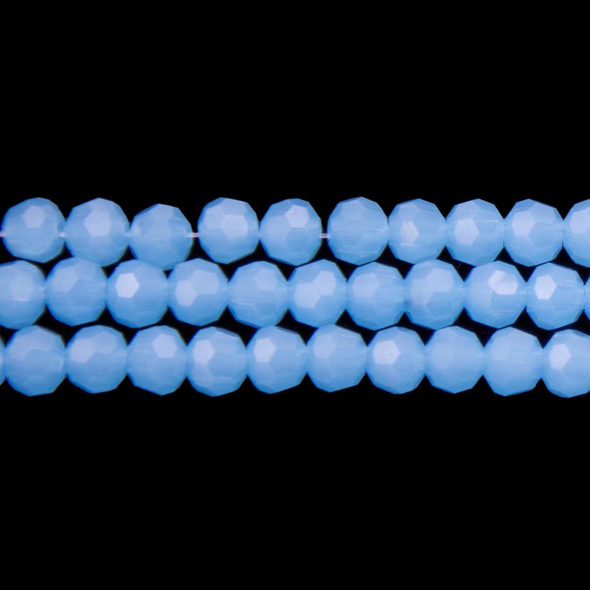 6CG260: 6mm Aqua Opal Quartz Faceted Round Beads 15.5"