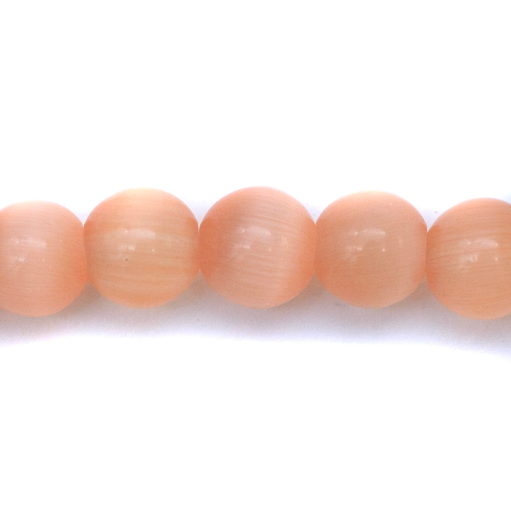 6FO633: Fiber Optic Round Peach 6mm