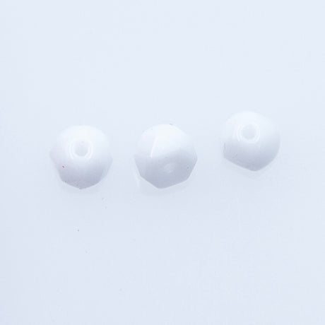 6HL112: CZ White Hill Bead 6mm 50 Pc Bag
