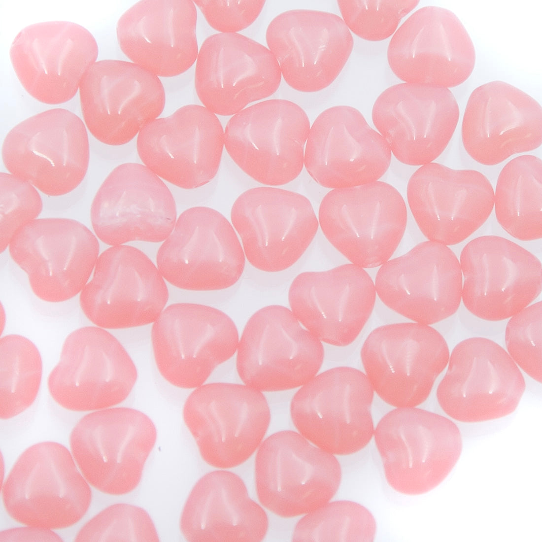 6HT290: CZ Heart Pink Opal 6mm 50 Pieces