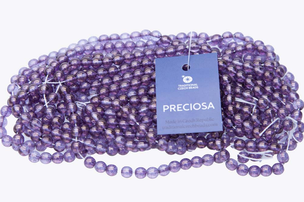 6RD098R: CZ Round Crystal Picasso Amethyst 6mm - 50PC