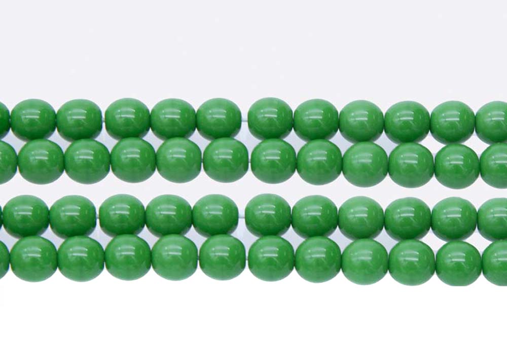 6RD183R: CZ Round Opaque Green 6mm - 50PC