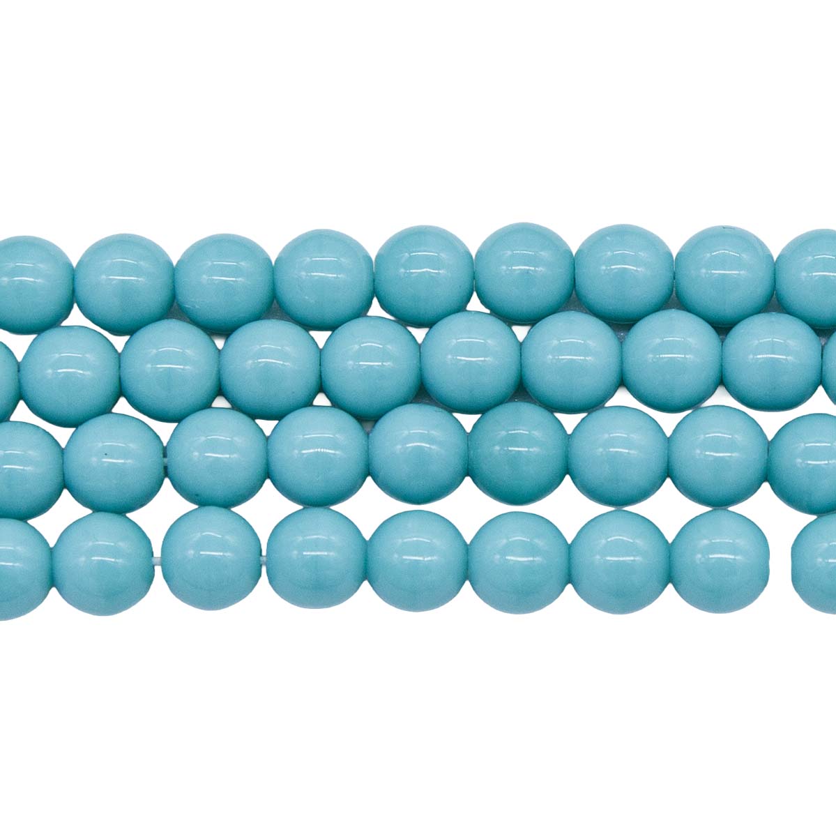 6RD185R: Czech Round Turquoise Green 6mm 50 Pieces