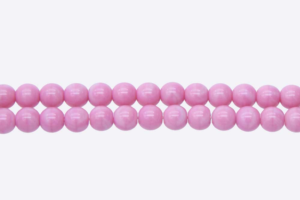 6RD192R: CZ Round Opaque Dusty Pink 6mm - 50 PC