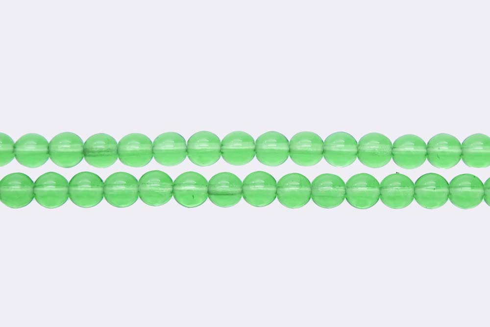 6RD282-AR: CZ Round Apple Green 6mm - 50 Pc