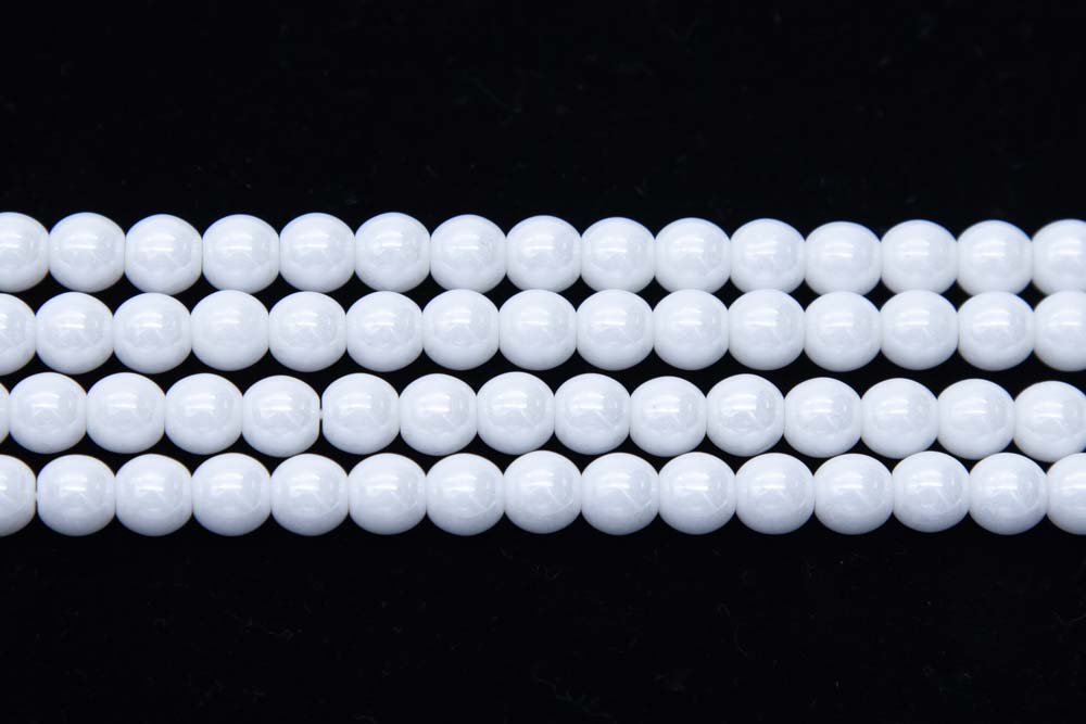 6RD312R: CZ Round Luster White 6mm - 50 Pc