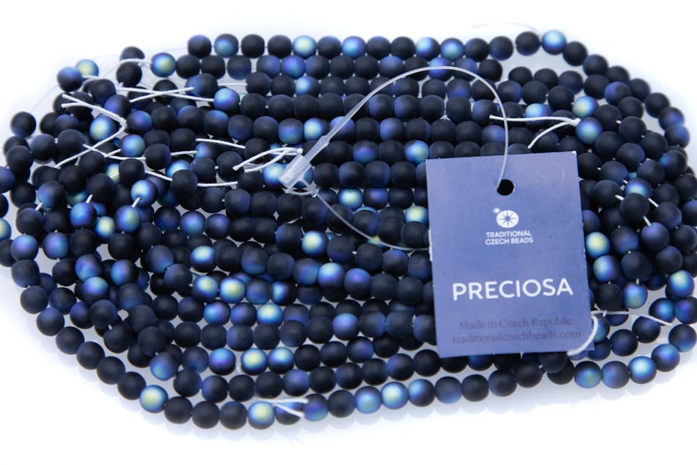 6RD509-M: CZ Round Black AB Matte 6mm - 600PPK