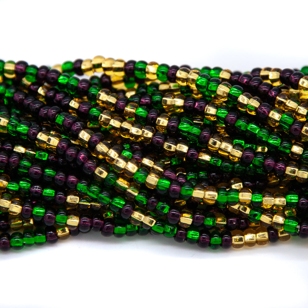 6SB525-MGR: CZ SB Silver Lined Mardi Gras Mix 6/0 6ST